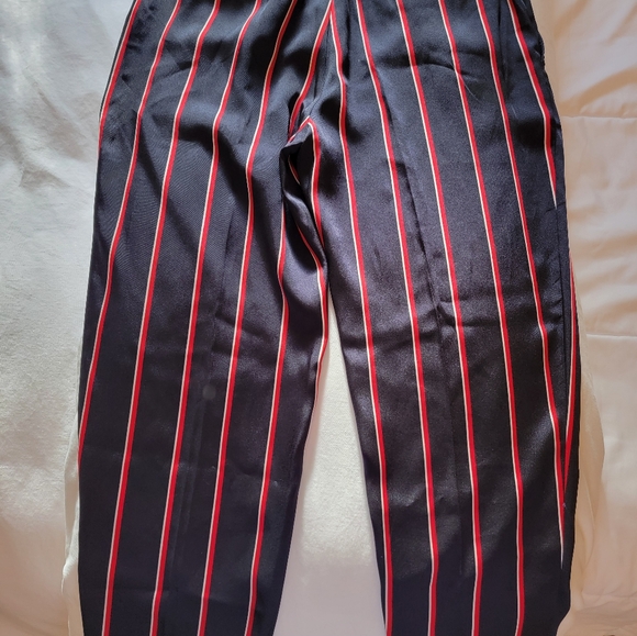 Ralph Lauren Navy Striped Dress Ankle Pants - Picture 3 of 6
